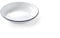 HENDI Plato de acero esmaltado blanco, con borde azul, cuenco, recipiente redondo, para horno de cocina, para preparar y servir diferentes platos, sopas, caldos, postres, ensaladas, ø220x(H)36mm