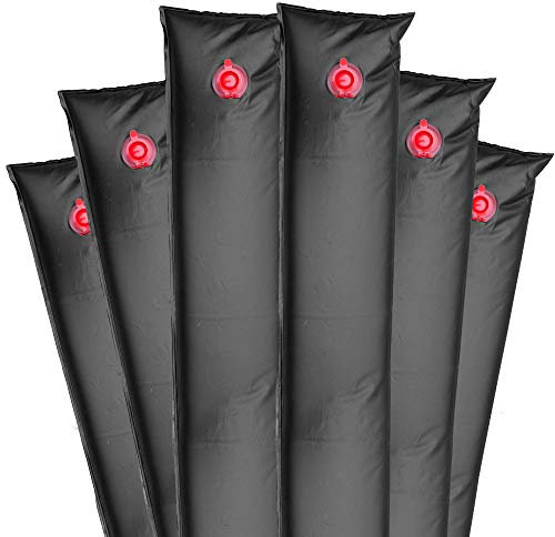 Robelle 3804-BLK-06 Deluxe 16g. Single-Chamber 4-Foot Winter Water Tube for Swimming Pool Covers, 6-Pack, Black