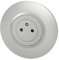 LEGRAND - Prise Electrique Murale 16A avec Terre dooxie Surface + Plaque Ronde - Prise 2P + T Affleurante avec Fond Rétractable - Fabriqué En France - Bague Effet Chrome - Alu