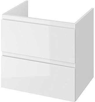 VBChome Badmöbel Weiß 59,5 cm x 44,7 cm x 55,1 cm Unterschrank Unterbauschrank Waschtisch 2-Schubladen Moduo Kollektion wählbar