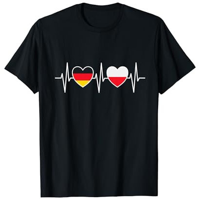 Deutschland und Polen deutsch polnisch Flaggen Fahnen T-Shirt