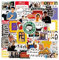 Friends TV Series Premium Vinyl Stickers Decals for Laptops, Phones, Phone Case, Consoles, Walls, Luggage Case, Books, Bottle - 50 Stickers (1 Each Design)