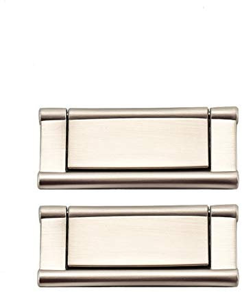 Dreneco 2pcs Pull Flush Cupboard Handles Zinc Alloy Invisible Handles Horizontal Kitchen Cabinet Drawer Handle Wardrobe Handles Pulls, 64mm