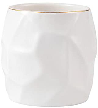 Hoshen Porte-stylo en céramique à texture géométrique irrégulière, table de maquillage et tube de rangement pour pinceaux de maquillage, rangement de papeterie de bureau, décoration d'intérieur,