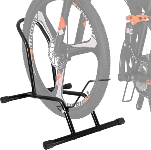 HIECTPRO Bike Stand Floor Bike Rack Garage Bicycle Stands for Storage Indoor/Outdoor, Front and Rear Wheel Parking Rack Stand Perfect for 16-29 Kid's Bikes/Mountain Bike/Road Bike