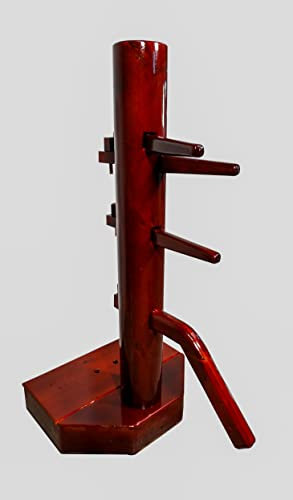 dummymaker Wing Chun Wooden Dummy with Base and Chest (03 Red Wine)
