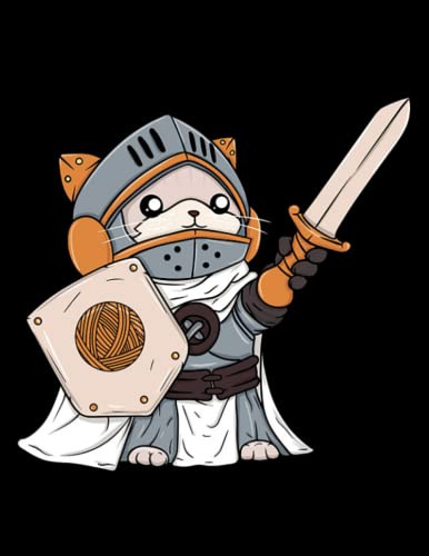 Dnd Rpg W20 Knight Cat Pen and Paper D20 Dice RPG W20 Dice Cats Knight Notebook: (8.5 x 11 inches) 100 Pages