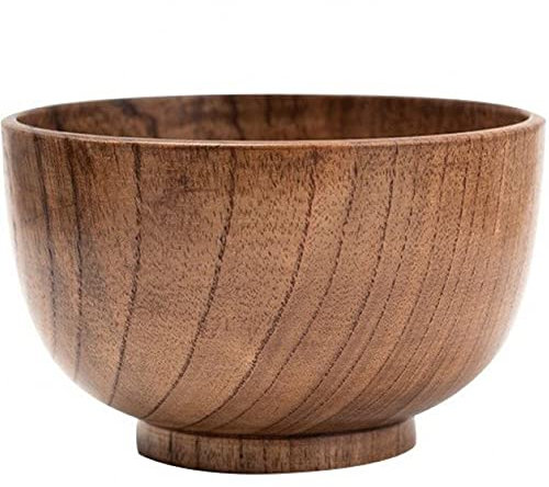 Stakee Cuenco De Fideos Redondos De Madera Tazón De Arroz Grande Tazón De Sopa Resistente Calor Recipiente De Madera Recipiente De Fideos Japoneses