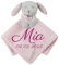 Wuff-Dogsworld Baby Kuscheltuch VIELE Modelle mit Namen Bestickt Geschenk Taufe Geburt Schmusetuch Schnuffeltuch Trösterchen Junge Mädchen (Hase rosa)