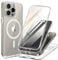 TIESZEN Magnetic for iPhone 15 Pro Max Case, Compatible with MagSafe, Built-in Privacy Screen Protector and Camera Protection, Anti Spy Full Body Dustproof Shockproof Hard Phone Case 6.7, Clear