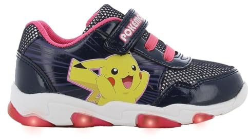 Leomil Pokémon Turnschuhe Mädchen mit LED, Schuhe Kinder | Kinderschuhe Mädchen, Blinkschuhe Kinder, Ideal for Schule und Freizeit, Pokémon 30 Years, Geschenk