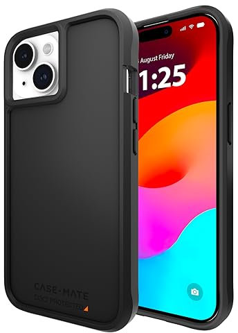 Case-Mate Ultra Tough iPhone 15 Case - Black [16ft D3O Impact Protection] [Compatible with MagSafe] Textured Grip Cover for iPhone 15 6.1, Anti-Scratch, Shock Absorbent Material