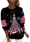 Pull de Noël Femme Moche Lumineux Grande Taille Rigolo Oversize Pullover Sweatshirt Ugly Christmas Rose 5XL