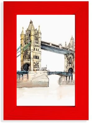 Bilderrahmen London Bridge in London England Rot