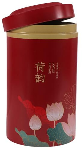 ABOOFAN Boîte À Thé Boîte À Thé Hermétique Boîte En Fer Blanc Ronde Chinoise Boîte À Thé En Vrac Pot À Café Scellé En Métal Avec Couvercle Support De Récipient De Bonbons Vintage Pour Le