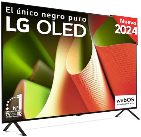LG OLED55B46LA, 55, OLED 4K, Serie B4, 3840x2160, Smart TV, WebOS24, Procesador a8, Dolby Vision, Dolby Atmos, TV Gaming, 120 Hz, AMD FreeSync, Negro