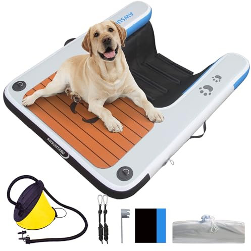 Inflatable Dog raft ramp, Water Sports Floating Platform, Swimming Pool Floating Ladder, Boat Dock ramp Ladder, Water Dog Ladder
