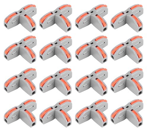 30pcs T-Shape Lever Nut Wire Connector 3 Way Wire Connector Compact Splicing Connectors Quick Splitter