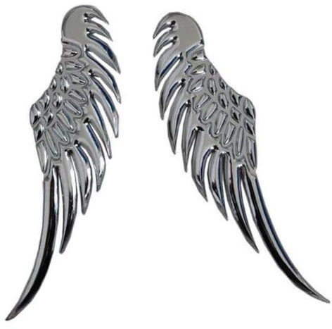 Stickers 3D Ailes Métalliques,1 Paire 3D Ailes Autocollant de Voiture en métal,Autocollants de Voiture Autocollant de Voiture Décoration de Voiture