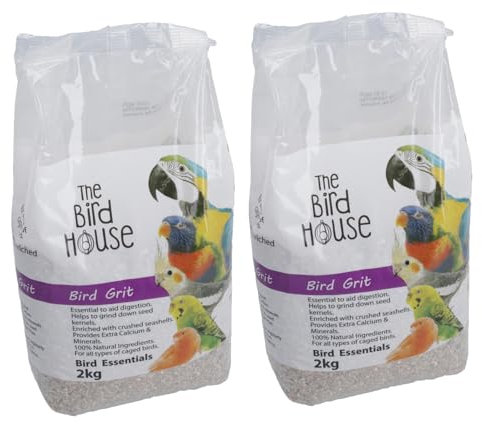 2PK 2KG Bird Grit With Ground Oyster Calcium &Mineral Aid Digestion Cage Litter