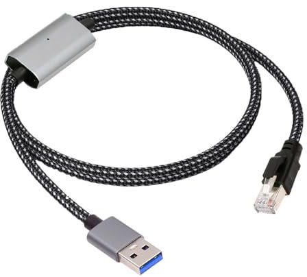 cablecc Cavo da RJ45 a USB 3.0 di tipo A, cavo da USB a Ethernet maschio, collegato direttamente, rete LAN Gigabit 1000 Mbps, compatibile con USB 2.0