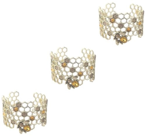 VALICLUD 3st Biene Armband Biene Schmuck Biene Armreif Damenarmband Statement-armbänder Für Frauen Armband Für Frauen Honigbienen-armband Damenarmbänder Biene Offener Armreif Legierung