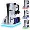 PS5 Slim Cooling Station with RGB LED Controller Charger, PS5 Accessories - White