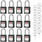BOZZYS Lockout Tagout-Schlösser, 12 Stück, schwarze Loto-Schlösser, gleichschließend, 12 gleiche Schlüssel pro Sicherheitsverriegelung, Vorhängeschloss, für elektrische Aussperr-Kits (BD-GT05KA-12