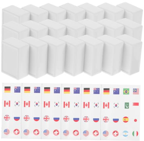 Abaodam Mahjong-flaggen Pädagogisches Spiel 65 Spielsteine mit Flaggenmuster Für Jungen Und Mädchen Erwachsene