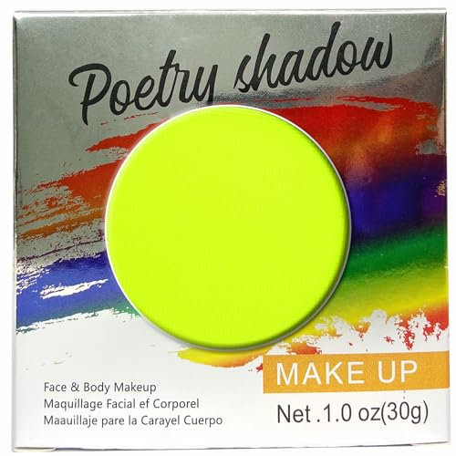 Maquillaje Facial y Corporal Profesional | Pintura de Color Profesional | Pintura Facial para Niños, Adultos, Disfraces, Festivales, Halloween 30G (Verde - 1)