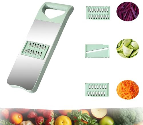 Gemüseschneider, Edelstahl Julienneschneider, Hobel Gemüse mit 3 Formen, Reibe für Gemüse,Vegetable Chopper für Stifte, Scheiben (G-1)