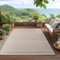 HomebyHome Outdoor Teppich Beige 160x230 cm, Wetterfest & UV-beständig, ideal für Küche, Balkon, Terrasse, Garten auch Wohnzimmer und Esszimmer, Skandinavisches Boho-Design, Leicht zu Reinigen