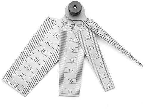 Haosie 0-29mm Feeler Gauges, Stainless Steel Welding, Taper Feeler Rulers | Measuring Tool, for Measuring Hole Size