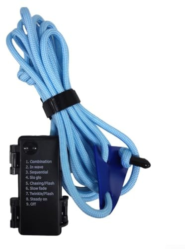 300 cm LED Camping Lichtschlauch Leuchtende Paracords mit 8 Modi, wasserdicht IP66 für verschiedene Outdoor-Aktivitäten (300 cm hellblau)