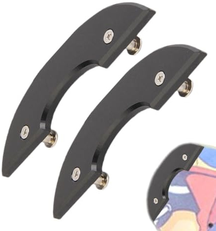 Skateboard Tail Guard & LongboardNose Protector - TPU Kantenschutz zur Deck-Schonung & Stoßdämpfung - Universeller Skateboard Schutz für Nose & Tail, inkl. Montageschrauben - 2er Set (Schwarz)