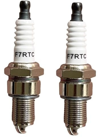 2 Stück F7RTC Zündkerze Kompatibel mit NGK BPR7ES V-Line 19 Bosch WR5DC WR5DP Champion RN7YC RN9YC Zündkerze für NGK BPR7ES Rüttelplatte Rasenmäher Motorrad Stromerzeuger Auto Gartengeräte