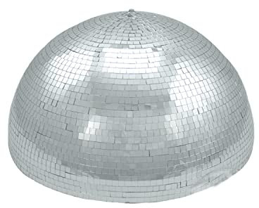 SATISFIRE 40cm Halbspiegelkugel inklusive Motor - Discokugel für Deckenmontage - Discoeffekt Partylicht