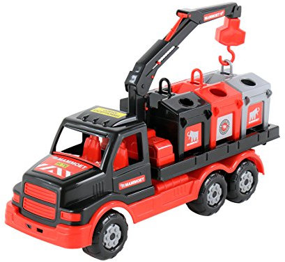 Polesie MAMMOET Müllwagen mit Ladekran Containern LKW Lastwagen Recycling Truck