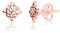 Orecchini Nodo Celtico - Orecchini Donna Argento 925 Placcati Oro Rosa 18K - Orecchini Lobo Donna - Orecchini Donna Oro Rosa