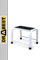 DRABEST - Taburete - 1 peldaño - plataforma de aluminio - superficie antideslizante - 29x37x27 cm - taburete, escalera - capacidad de carga hasta 150 kg - para el hogar, taller