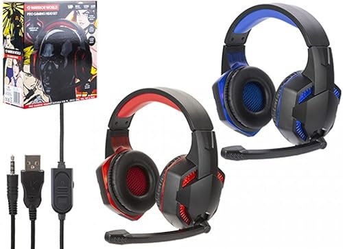 PMS 921119 Gaming-Headset mit Mikrofon | Beleuchtung | 1 Stück Zubehör schwarz