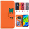 Coque Xiaomi Redmi Note 9, Etui Redmi Note 9, Pochette Protection Coque Redmi Note 9, Fermeture Magnétique,Flip Case Compatible avec Xiaomi Redmi Note 9, Orange