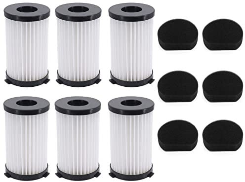 DingGreat 6 HEPA Filters + 6 Sponge Filters for MOOSOO D600 D601 Replacement HEPA Filter Compatible for Ariete Handy Force 2761 and 2759 Vacuum Cleaners
