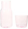 DOITOOL Bedside Carafe and Glass : Girls Night Water Carafe Tumbler Clear Drinking Bottle Juice Mug for Bedroom Nightstand Kitchen Bedroom or Bathroom - Pink