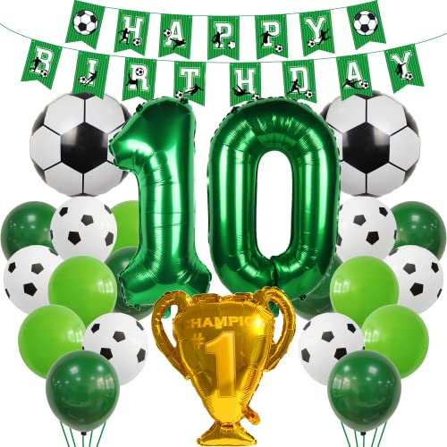 Fussball Luftballon 10. Geburtstag Grün Luftballon 10 Jahre Junge Fußball Geburtstagsdeko 10 Jahre Kindergeburtstag Helium Ballon 10 Geburtstag Junge 10. Geburtstagsdeko Fußball 10 Geburtstag Deko