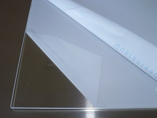 B&T Metall Polycarbonat Platte, Stärke: 4,0 mm, Größe: 500 x 700 mm | Zuschnitt, nach Maß transparente PC Platte, UV-beständig, beidseitig foliert, durchsichtig, bruchsicher
