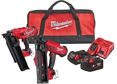 M18FPP2BE-522B 18v Cordless Nailer Twin Kit M18FFN + M18FN16GA 2 Batteries + Charger
