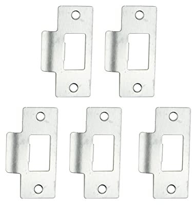 ZYNCUE Door Strike Plate, Stainless Steel Door Latch Strike Plate Replacement Striker Plate for Swinging Doors (5PCS)