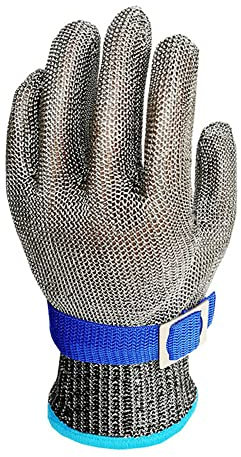 bestgift handschutz schnittfeste handschuhe level 5 anti-schneiden arbeitsschutz edelstahl draht metall eisenhandschuhe s