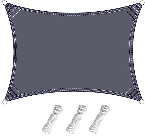 Sonnentuch Schattensegel, 2×3 M Sonnenschutz Set Viele Größe und Farben, Segeltuch Pergola, Wetterschutz Wasserabweisend UV-Schutz, 420D Oxford-Stoff Sonnensegel wasserdicht für Terrasse, Garten